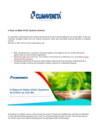 6 Ways to Make HVAC Systems Greener