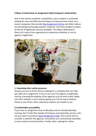 4 Ways to Determine an Assignment Help Company