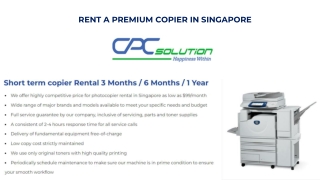 Copier Machine Rental in Singapore | Rent Copier Singapore