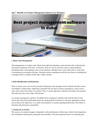 Best project management software in dubai