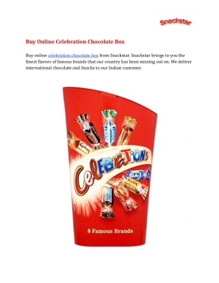 Buy Online Celebration Chocolate Box