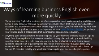 Learn Business English