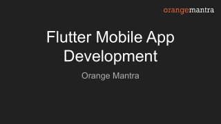 Flutter Mobile App Development Company In India