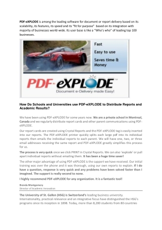 How Universities and Schoolds use PDF-explode - Copy