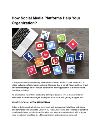 How Social Media Platforms Help Your Organization (2)