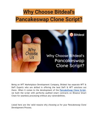 why-choose-bitdeal-for-pancakeswap-clone-script