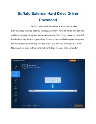 Buffalo External Hard Drive Driver Download