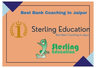 Best Bank Coaching In Jaipur Sterling Education