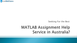 Seeking For the Best MATLAB Assignment Help Service in Australia