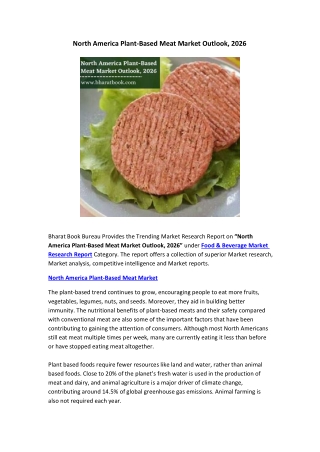 North America Plant-Based Meat Market Outlook, 2026