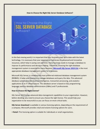 SQL Server Database Software