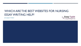 Which are The Best Websites for Nursing Essay