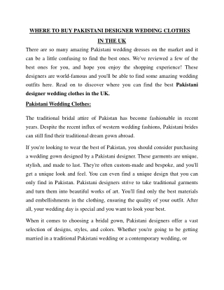 Pakistani Designer Bridal Wear UK - Hoorain.UK
