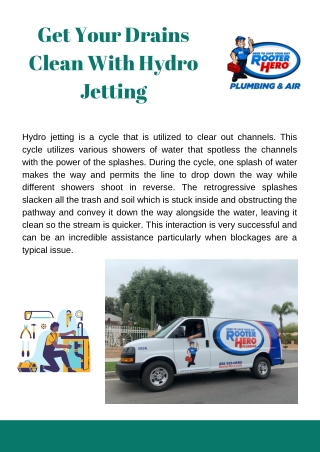 Get Your Drains Clean With Hydro Jetting