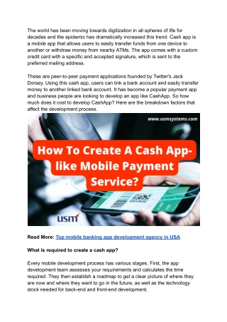 How To Create A Cash App-like Mobile Payment Service