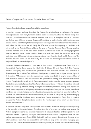 Pattern Completion Zone versus Potential Reversal Zone