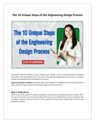 The 10 Unique Steps of the Engineering Design Process