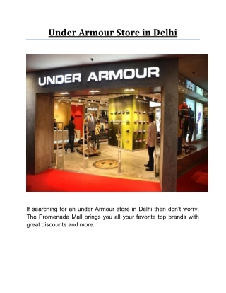 Under Armour Store in Delhi