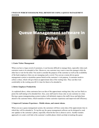 Queue Management software in Dubai