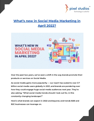 What’s new in Social Media Marketing in April 2022_