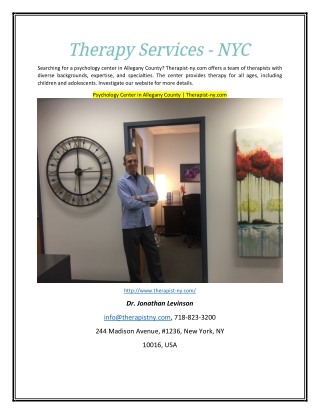Psychology Center in Allegany County | Therapist-ny.com