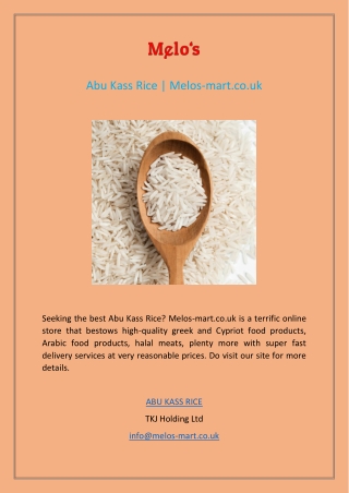 Abu Kass Rice  Melos-mart.co.uk