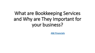 What are Bookkeeping Services and Why are They Important for your business