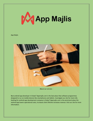 Android App Developer Dubai  Appmajlis