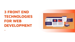Best 3 Front-End Technologies of Web Development