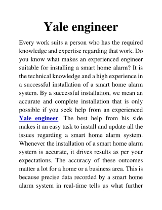 Yale engineer