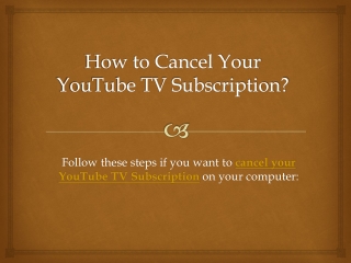 How to Cancel Your YouTube TV Subscription?