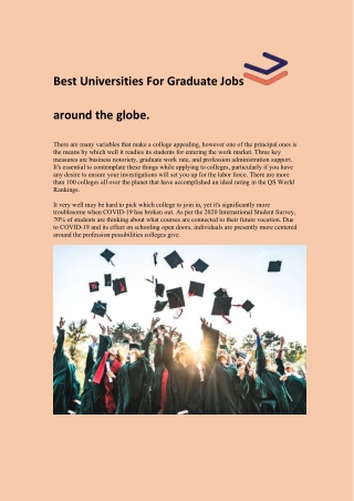 Best Universities For Graduate Jobs Around the Globe