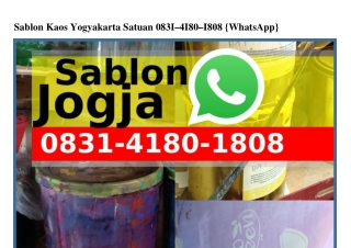 Sablon Kaos Yogyakarta Satuan Ö83l•Ꮞl8Ö•l8Ö8(WA)