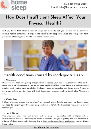 How Does Insufficient Sleep Affect Your Physical Health