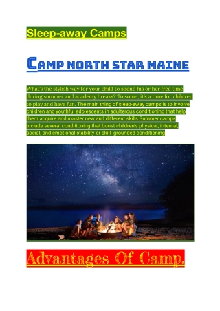 Sleep-away Camps