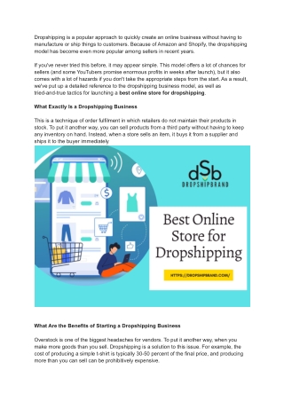 What Is the Best Way to Begin a Dropshipping Business?