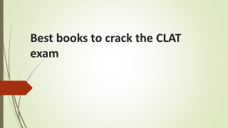 Best books to crack the CLAT exam