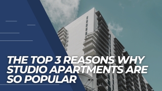 The Top 3 Reasons Why Studio Apartments Are So Popular