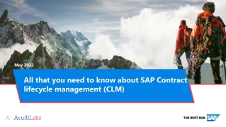 All that you need to know about SAP CLM