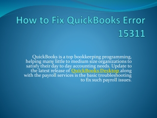 Solutions for the QuickBooks Error 153110