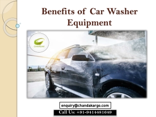 Benefits of Car Washer Equipment