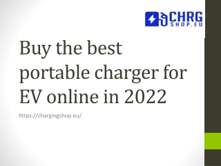 Buy the best portable charger for EV online