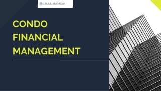 Effective condo accounting