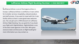 Lufthansa Airlines Flight Booking