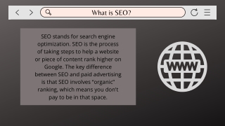 WHAT IS SEO