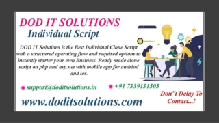 Online Readymade Individual Clone Script - DOD IT SOLUTIONS