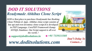 Online Readymade Abhibus Clone System - DOD IT SOLUTIONS