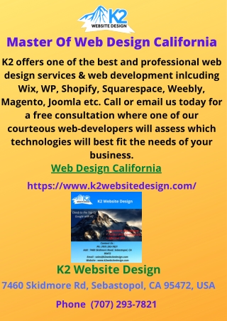 Master Of Web Design California