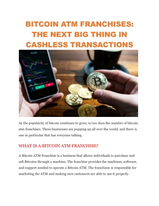 bitcoin atm franchise