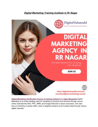 Digital Marketing Training Institute In Rr Nagar